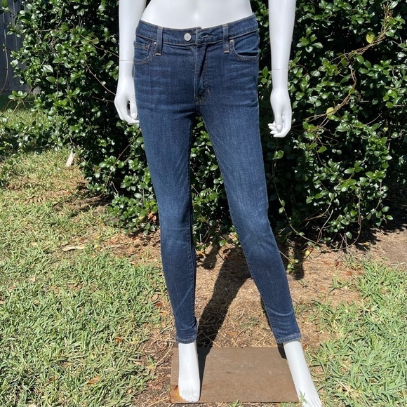 FRYE Skinny Low Rise Dark Wash Whiskered Honeycomb Size 25 Jeans - Picture 2 of 10